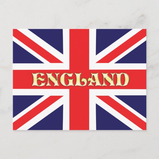 Carte Postale Un drapeau d'Union Jack avec l'Angleterre en face (Devant)