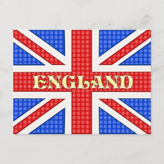 Carte Postale Un drapeau d'Union Jack texturé avec l'Angleterre (Devant)