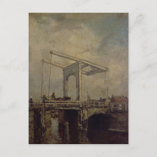 Carte Postale Un Drawbridge dans une ville hollandaise, 1875