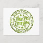 Carte Postale Un effet de tampon en caoutchouc vert d'une espèce (Devant)