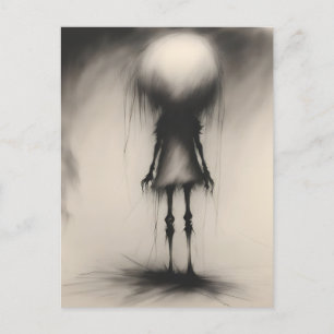 Carte Postale Un Éffrayant Fantôme Hauné Joyeux Halloween