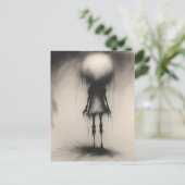 Carte Postale Un Éffrayant Fantôme Hauné Joyeux Halloween (Debout devant)