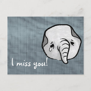 Carte Postale Un éléphant triste