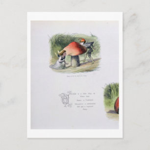 Carte Postale Un elfe à la recherche d'une fée, illustration tir