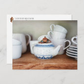 Carte Postale Un elfe de maïs dans la théière (Devant / Derrière)