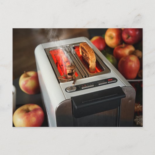 Carte Postale Un elfe de maïs dans le grille-pain (Devant)