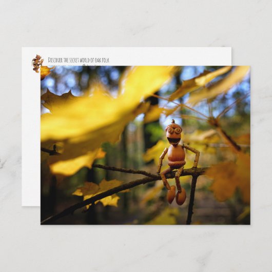 Carte Postale Un elfe de maïs en automne (Devant / Derrière)