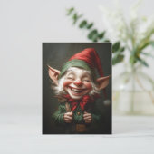 Carte Postale Un elfe gai avec un grand rire (Debout devant)