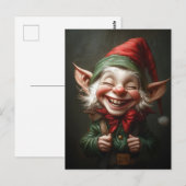 Carte Postale Un elfe gai avec un grand rire (Devant / Derrière)