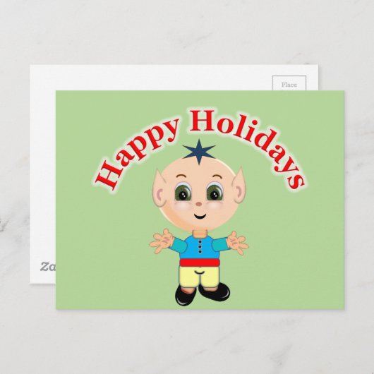 Carte Postale Un elfe magique mignon (Devant / Derrière)