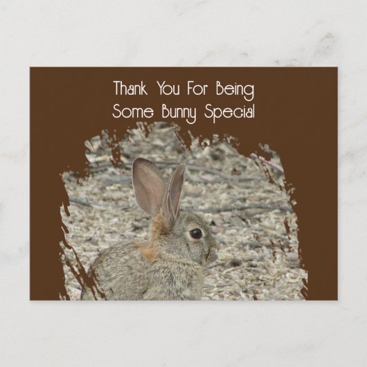 Carte Postale Un employé spécial Lapin sur le lieu de travail (Devant)