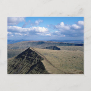 Carte Postale Un escarpement de grès en pente des Brecon Beacons