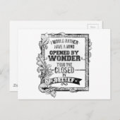 Carte Postale Un esprit ouvert par Wonder (Devant / Derrière)