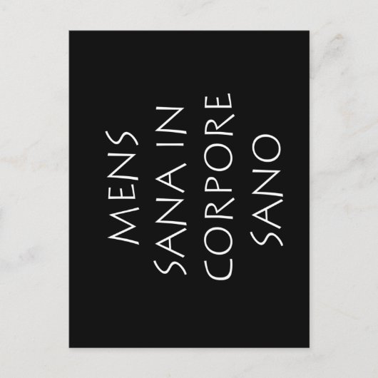 Carte Postale Un esprit sain dans un corps sain (Devant)