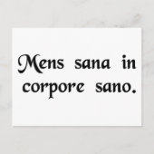 Carte Postale Un esprit sain dans un corps sain. (Devant)