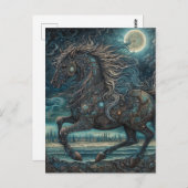 Carte Postale Un étalon noir (Devant / Derrière)