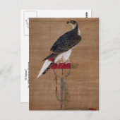 Carte Postale Un faucon - Scroll coréen du XVIe siècle (Devant / Derrière)
