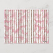 Carte Postale un fond rayé rose et blanc (Dos)