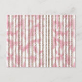 Carte Postale un fond rayé rose et blanc (Devant)