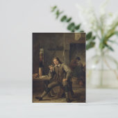 Carte Postale Un fumeur penché sur une table, 1643 (Debout devant)