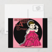 Carte Postale Un garçon en robe (Devant / Derrière)