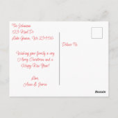 Carte Postale Un garçon et son train de Noël (Dos)