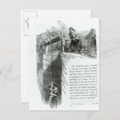 Carte Postale Un garçon et une fille en train d'être enlevé dans (Devant / Derrière)