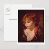 Carte Postale Un garçon haïré blond avec une chemise ouverte (Devant / Derrière)