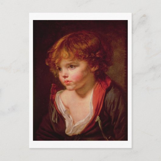 Carte Postale Un garçon haïré blond avec une chemise ouverte (Devant)