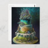 Carte Postale Un gâteau de mariage (Devant / Derrière)