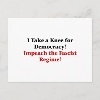 Carte Postale Un genou pour la démocratie