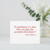 Carte Postale Un gentleman est... (Debout devant)