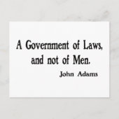 Carte Postale Un gouvernement de lois (Devant)