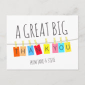 Carte Postale Un grand merci, guirlande lumineuse adorable – (Devant)