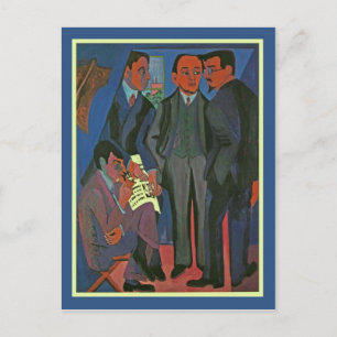 Carte Postale Un groupe d'artistes par Ernst Ludwig Kirchner