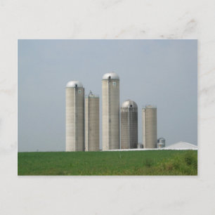 Carte Postale Un Groupe De Silos Sur Une Ferme À Lancaster, Pa