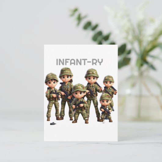 Carte Postale Un Groupe D'Enfants En Camouflage De L'Armée Unifo (Debout devant)