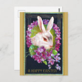 CARTE POSTALE UN HEUREUX PÂQUES (Devant / Derrière)