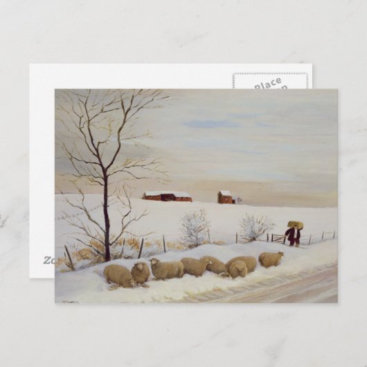 Carte Postale Un hiver difficile (Devant / Derrière)