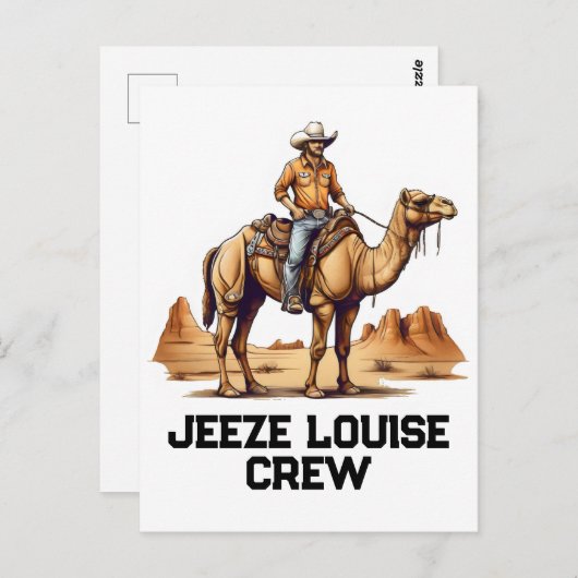 Carte Postale Un homme à dos de chameau (Devant / Derrière)