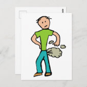 Carte Postale Un homme à la farine (Devant / Derrière)