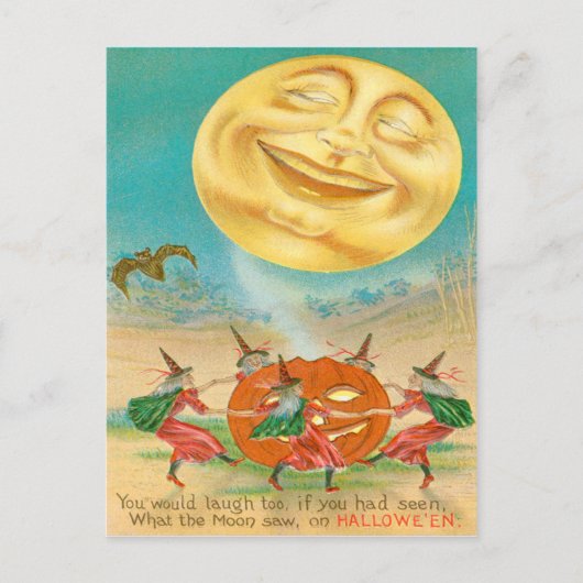 Carte Postale Un Homme Dans La Sorcière De Chauve-Lune Jack-o'-l (Devant)