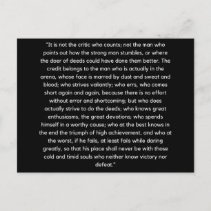 Carte Postale Un Homme Dans L'Arène Theodore Roosevelt