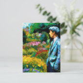 Carte Postale Un homme dans le jardin (Debout devant)