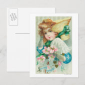 Carte Postale Un homme de pensée amoureux avec Bonnet (Devant / Derrière)