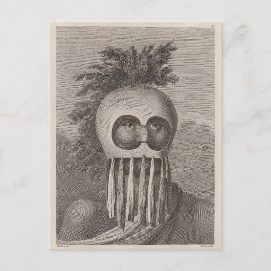 Carte Postale Un homme des îles Sandwich dans un masque - c. 178 (Devant)