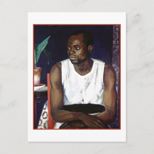 Carte Postale Un homme en blanc par Francis Cadell (Devant)