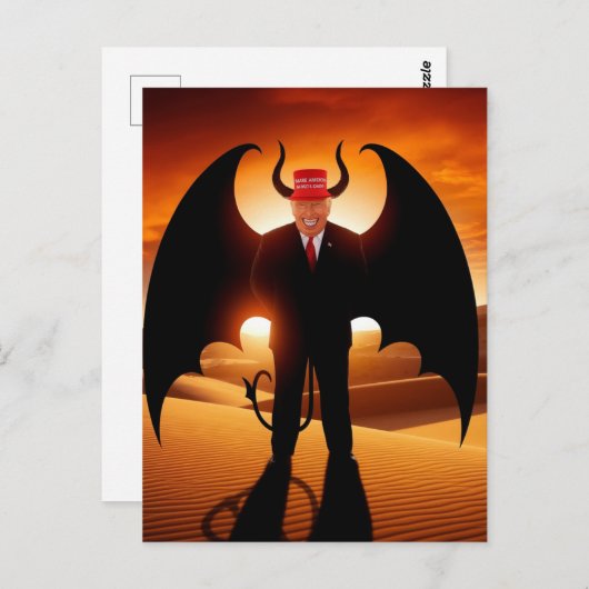 Carte Postale Un homme malin dans un Casquette rouge (Devant / Derrière)