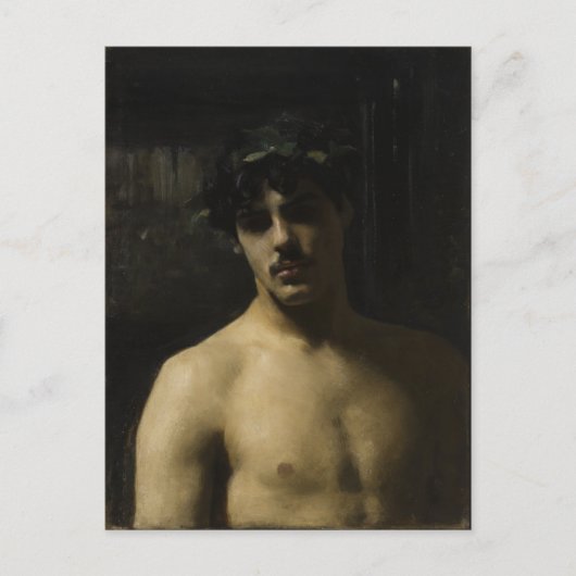 Carte Postale Un homme porte des lauriers (Devant)