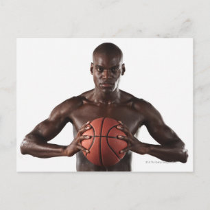 Carte Postale Un homme s'accroche au basket-ball